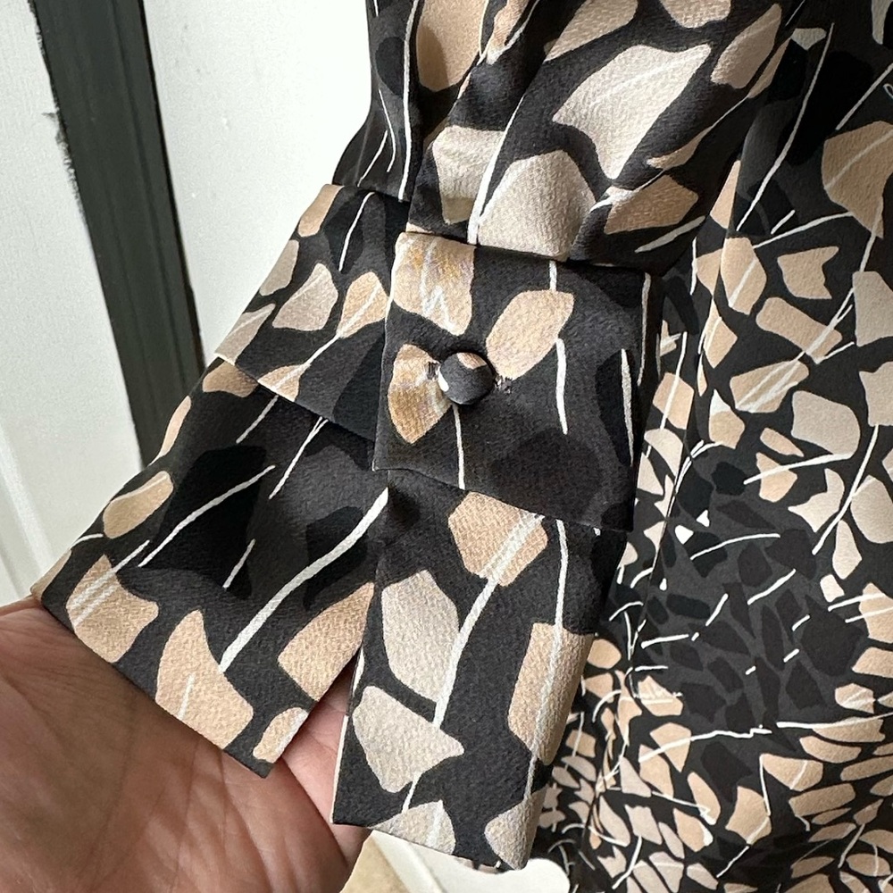 Richard Allen X H&M Long Sleeve Geometric Size 12 Midi Women’s Dress - Picture 5 of 8
